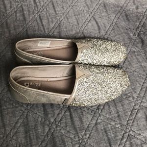 Bobs Sequin Loafers Silver